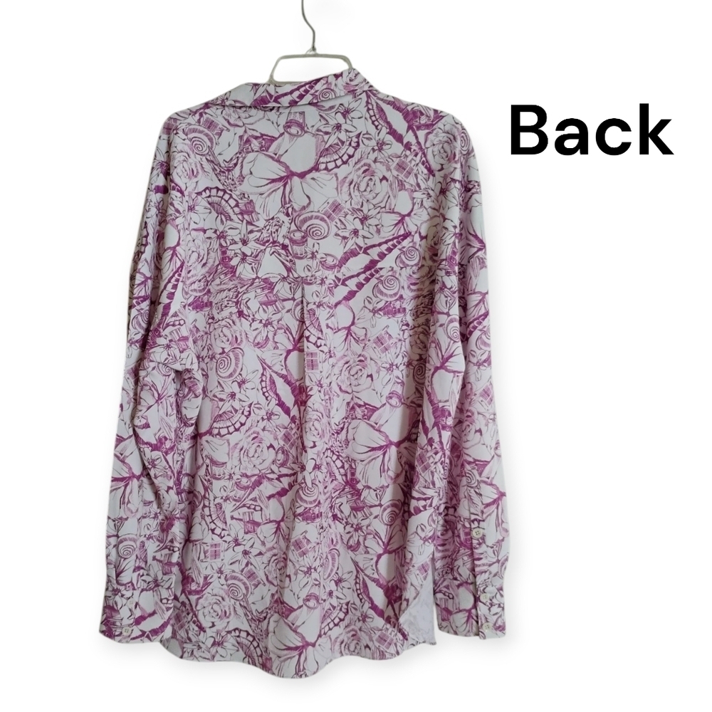 TIBI Purple Floral Button Down Shirt Large - Picture 5 of 14
